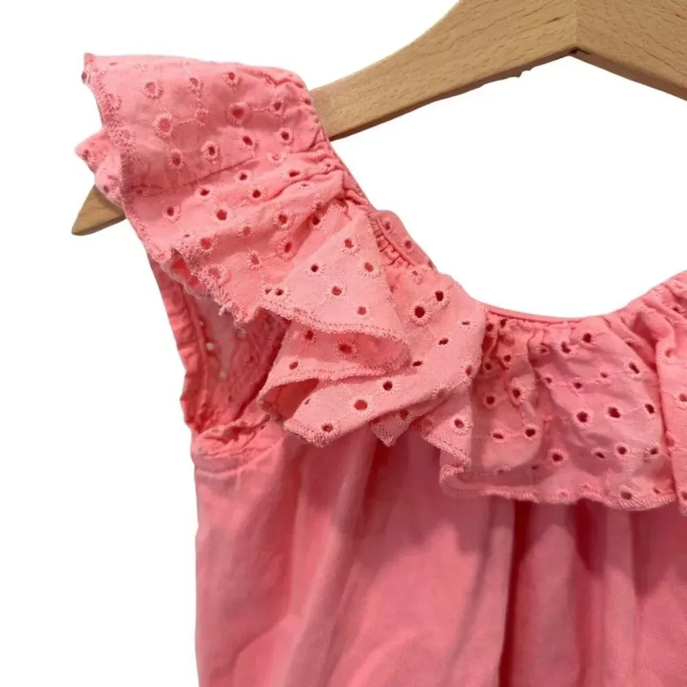 Gap Sleeveless Cotton Blouse in Coral 2T